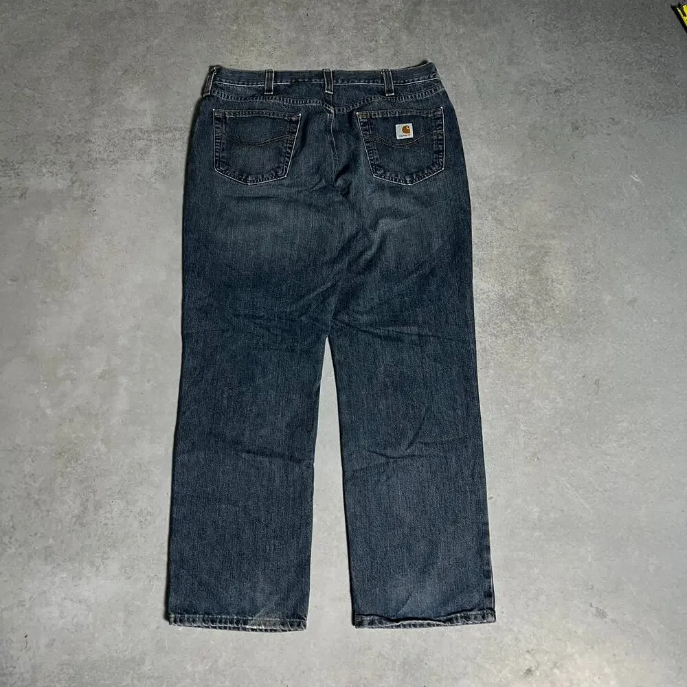 Carhartt Relaxed Fit Men’s Size 38x32 Workwear Jeans Blue Baggy Denim